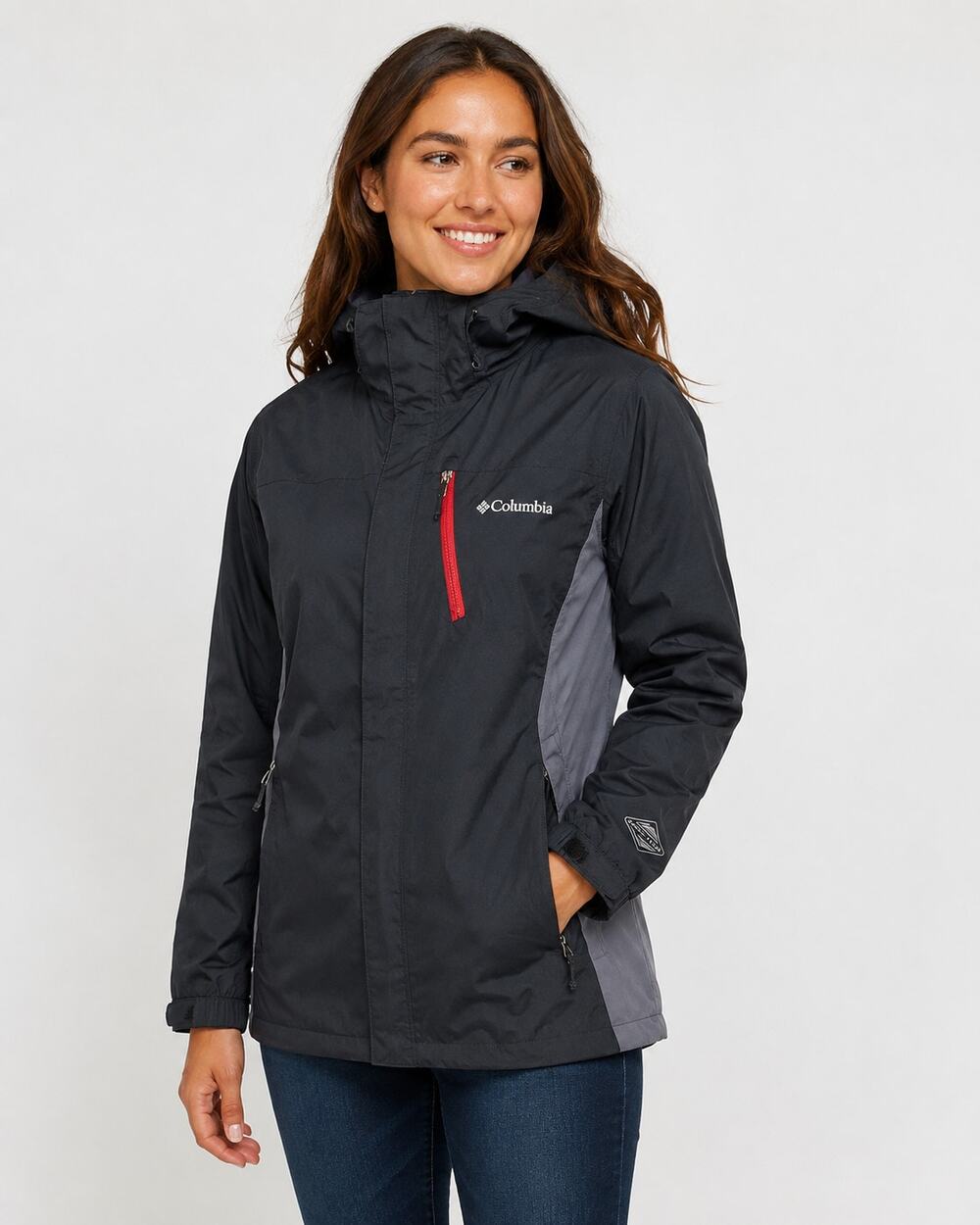 Y2K Columbia Interchange Women's Jacket Size M Water Resist Removal Hoodie